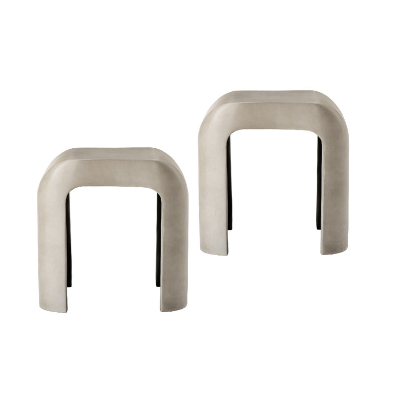 Table d'appoint en U Mgo, 2, Gris