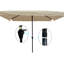Parasol d'extérieur brun clair 10 pi x 6,5 pi, tissu imperméable brun clair pour patio, auvent décoloré-1253556842