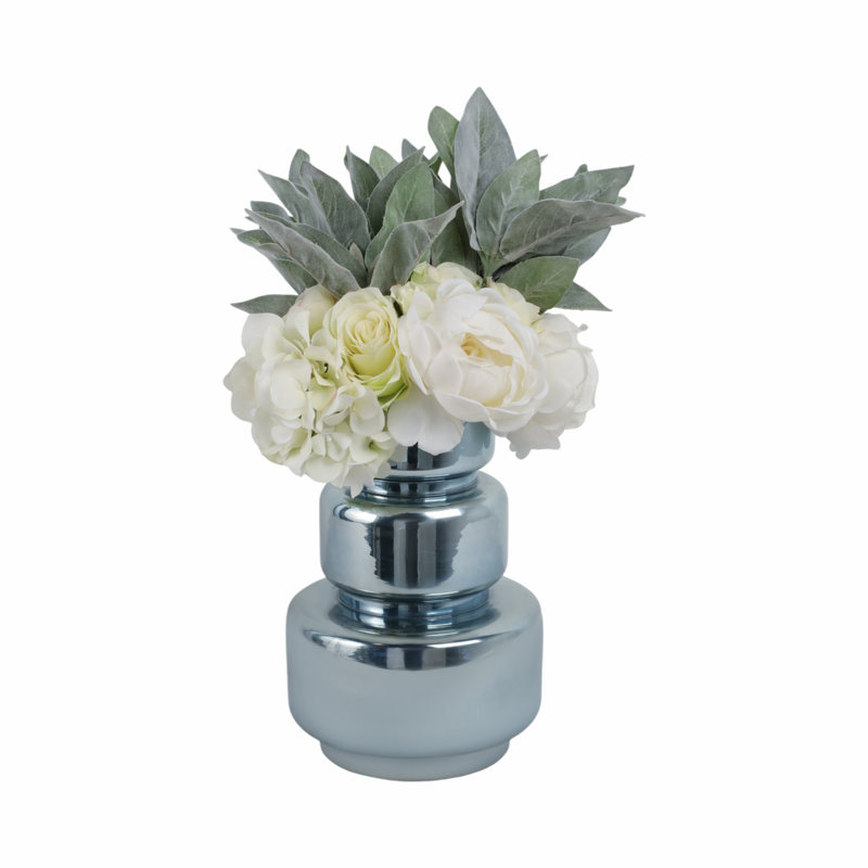Handmade Glass Table Vase, 12" H x 8" W x 8" D