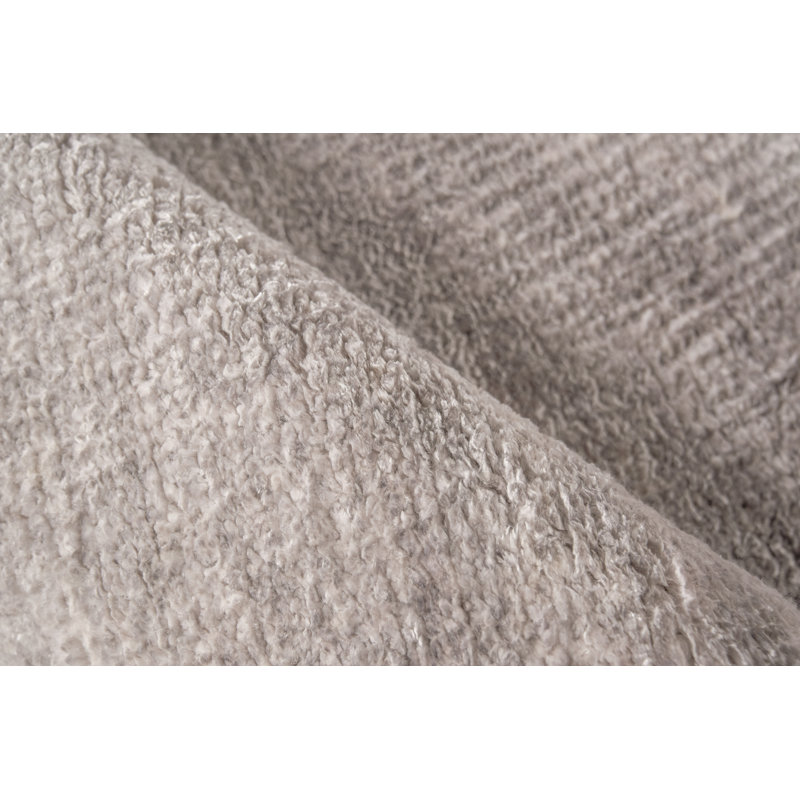 Plush Area Rug in Light Silver, Rectangle 8' x 10'