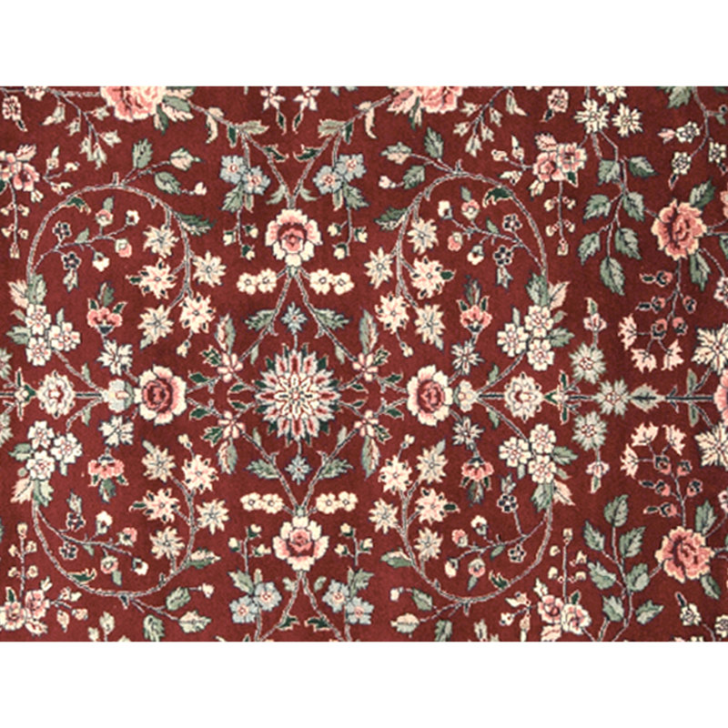 Tapis rectangulaire en laine noué à la main