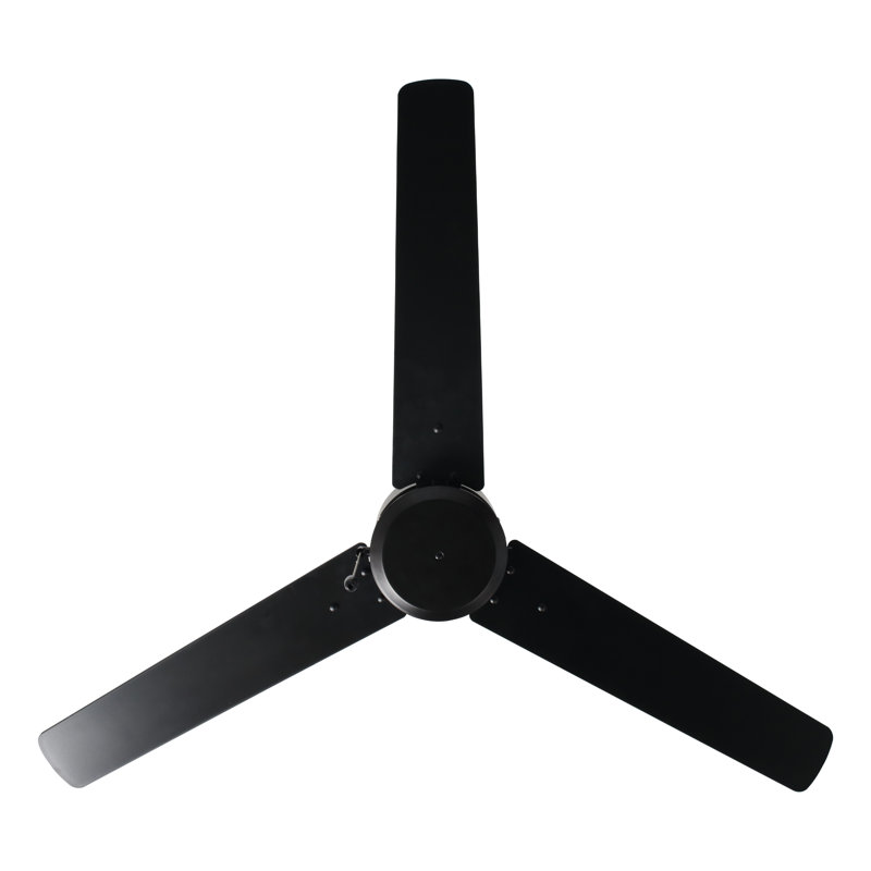 Aldea VII 52" 3-Blade Indoor/Outdoor Ceiling Fan, Matte Black