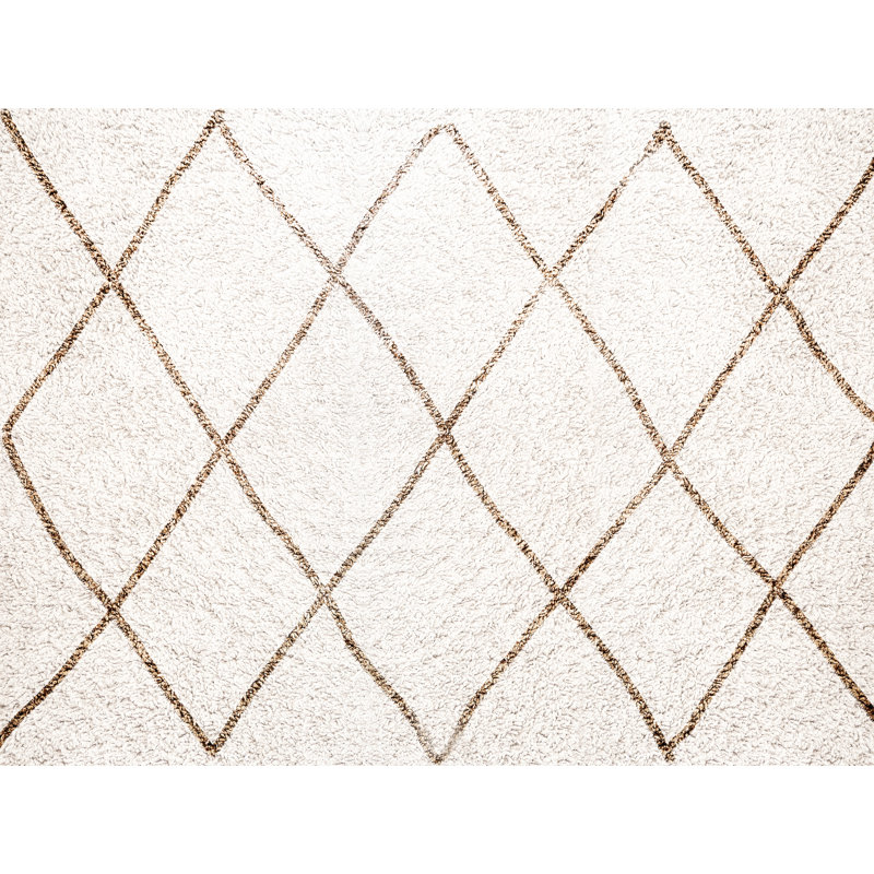 Abreonna Geometric Vinyl Machine Printed Area Rug, Rectangle 133 x 200cm