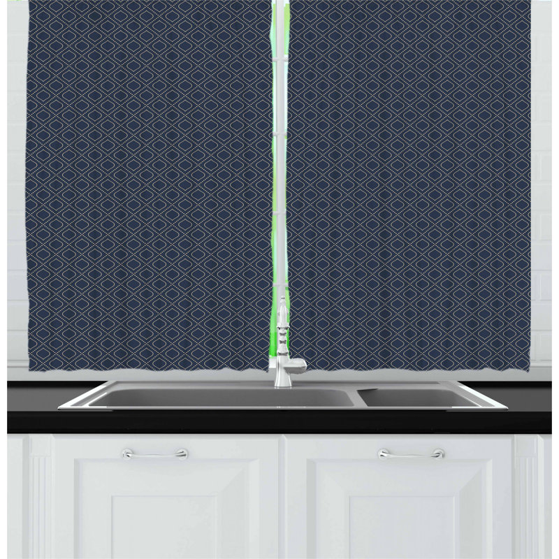 Geometric Tailored Kitchen Curtain