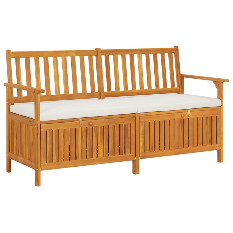 Banc de rangement en bois Influencer, Blanc, H 33,1 po x l 58,3 po x P 24,4 po
