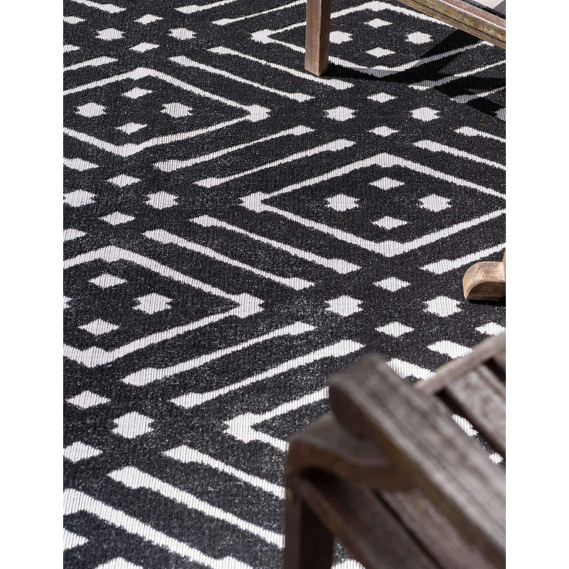 Indoor/Outdoor Haddad Area Rug Storm Colour, Runner 2' x 6'