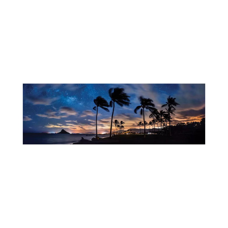 Mokolii Stars 1 Piece Panoramic Wall Art on Canvas, 40.64cm H x 121.92cm W x 1.91cm D, Wrapped Canvas