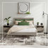 Ensemble de chambre à coucher 3 pièces avec cadre de lit et 2 tables de bout assorties Aydelis