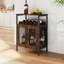 Solid Wood Open Shelving Wine Bottle Rack Brown