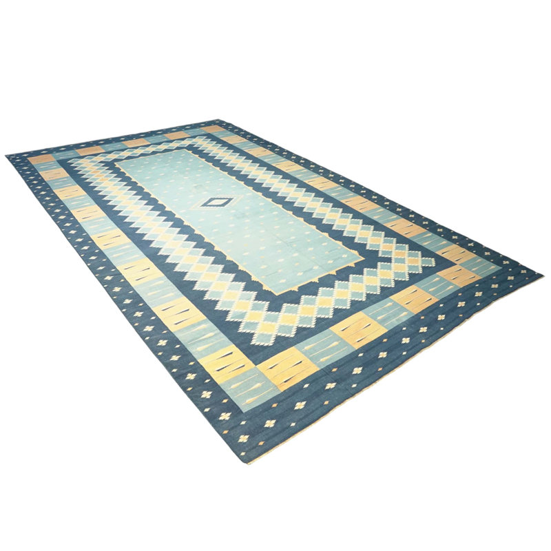 Dhurrie Hand Woven Wool Area Rug