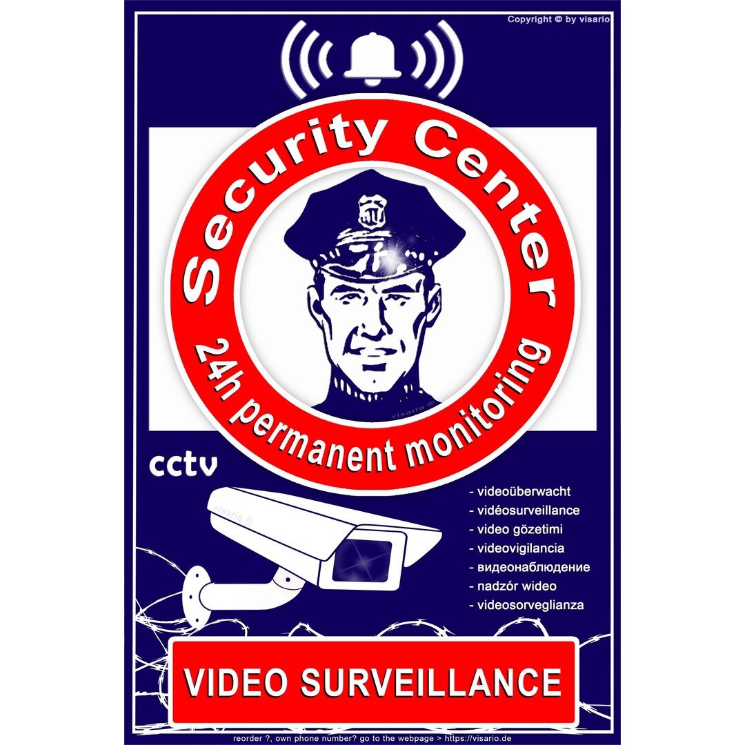 Blechschild Video Surveillance