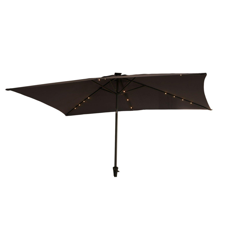 Allexia All Weather Wicker/Rattan 10 - Person with Cushions & Parasol, Grey, Grey