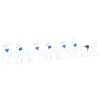 vidaXL LED Reindeers Fabric