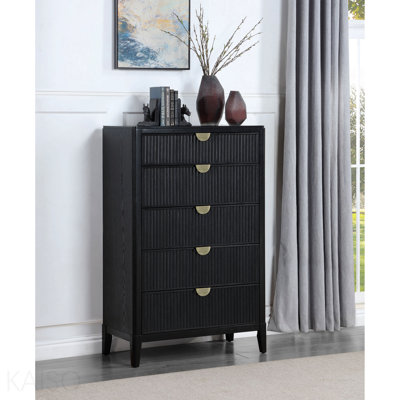 Black 5-Drawer Chest
