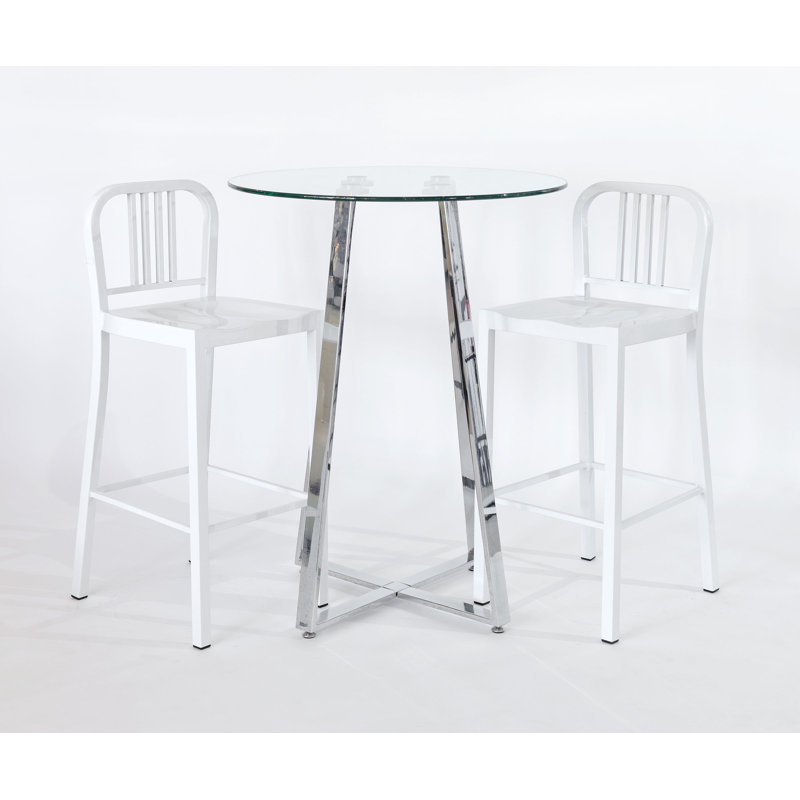Shara 2 - Person Dining Set, White (chair)