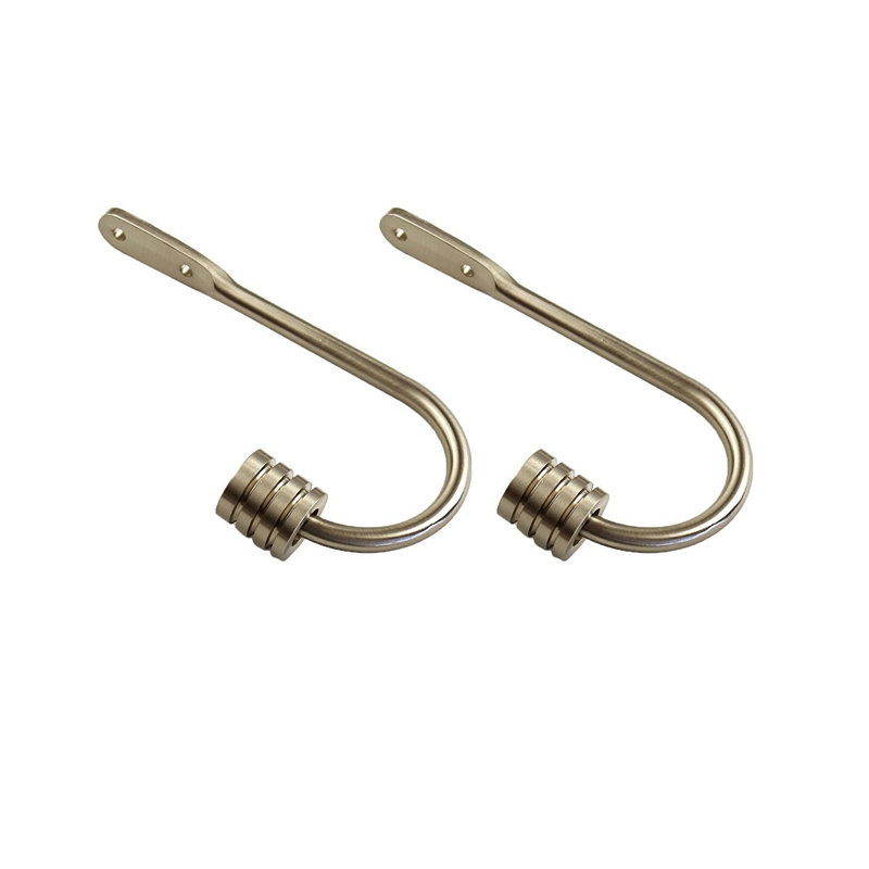 Resnick 6'' Curtain Holdback, Brushed Steel