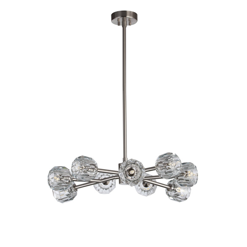 Mintz 9 - Light Sputnik Chandelier, Silver