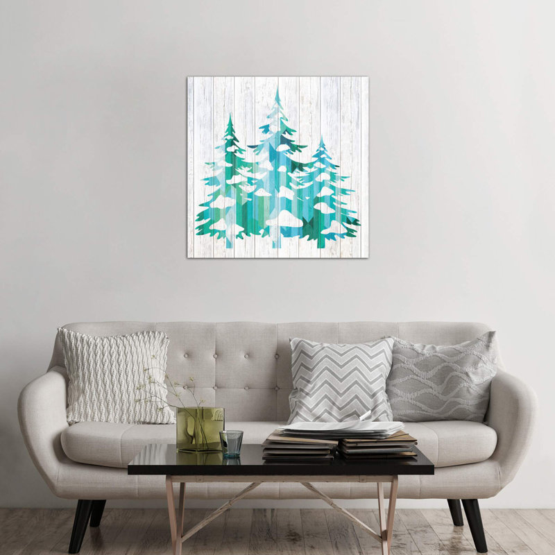Snowfall Pines - Wrapped Canvas Print, 45.72 cm H x 45.72 cm W x 1.91 cm D