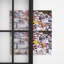 Double System Sliding Door with Black Frame Frosted Glass-133347405-133347408