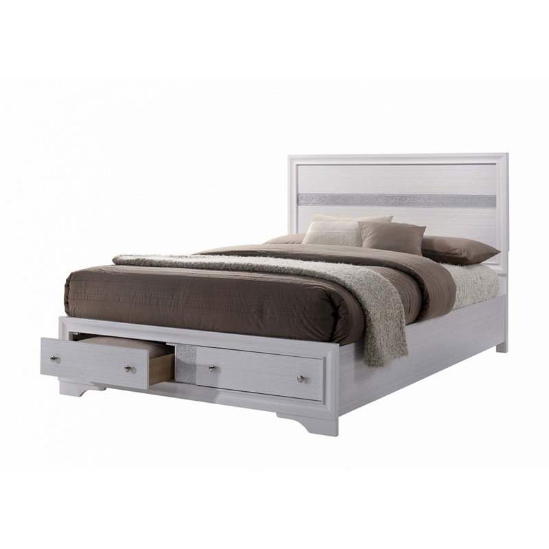 Tiroirs de rangement 1 lit plateforme (1 lit seulement), White
