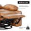 Fauteuil inclinable électrique de 37,4 po avec chauffage et massage, fauteuil inclinable berçant de 26,8 po avec porte-gobelets-414462000
