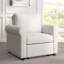 Fauteuil convertible 3-en-1 avec dossier réglable, canapé-lit en lin moderne pour adultes, crème-120285798