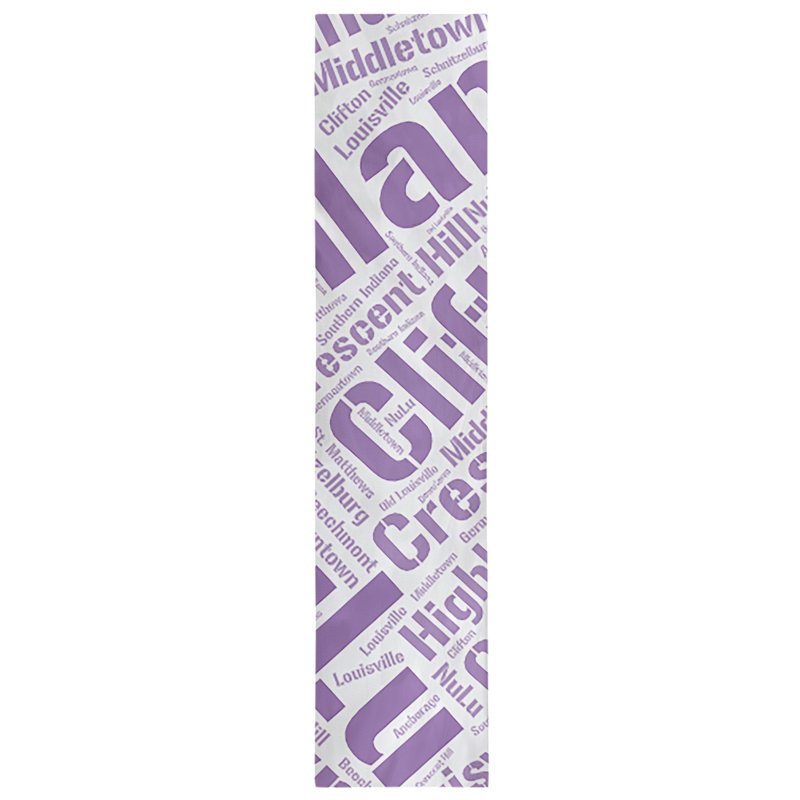 Chemin de table blendtable en coton, 90 po x 16 po, Mauve, Louisville