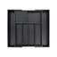 Bamboo Expandable Cutlery Utensil Holder and Cutlery Tray with Divider (Black)