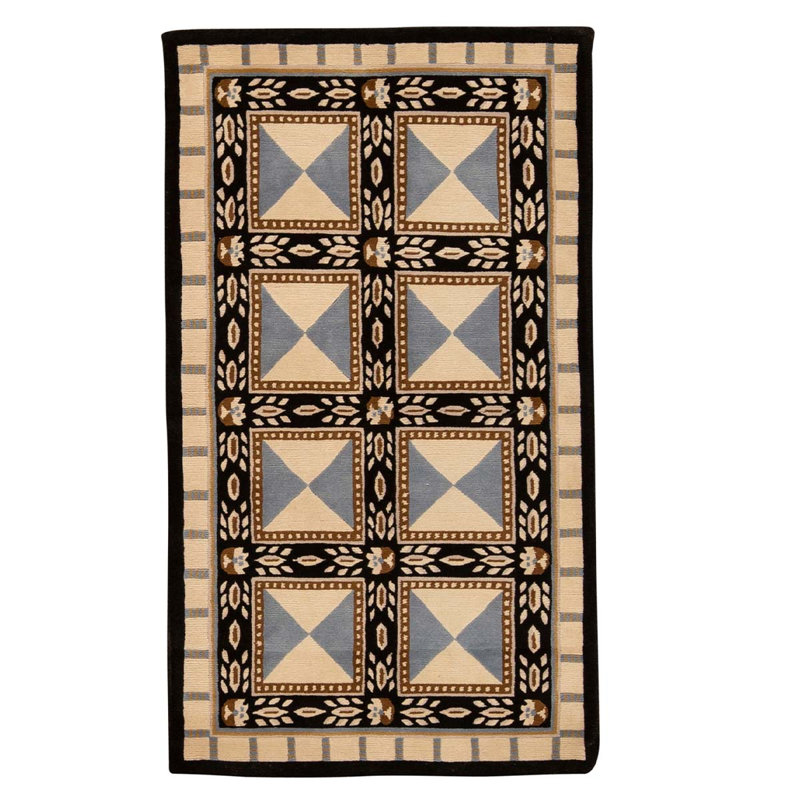 Handmade Cotton and Wool Oriental Area Rug