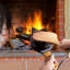 Grand souffleur de soufflet en bois avec soufflet 19 po x 8 po Maura