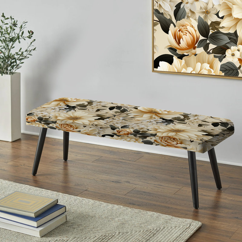 Banc rétro rembourré Boho