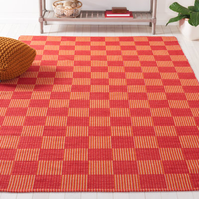 Tapis rouge / rouille Della