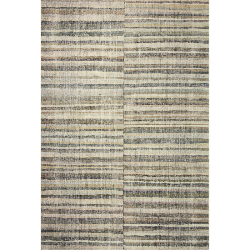 Tapis moderne / contemporain Humphrey en brun / vert / gris, Rectangle 8 pi 3 po x 11 pi 3 po