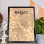 « dallas city map », reproduction d’impression sur affiche-31736676