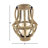 16" H Reclaimed Wood Beaded Candle Lantern