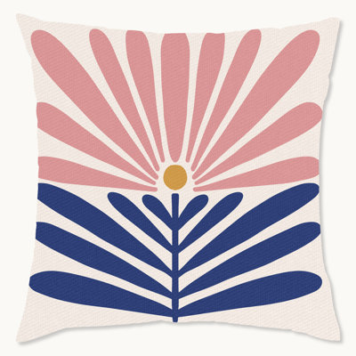 Geometric Polyester Indoor/Outdoor Throw Pillow