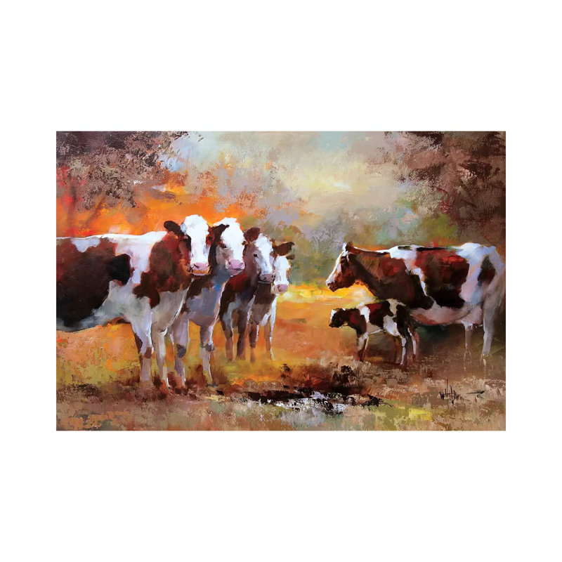 Calf 1 Piece Wrapped Canvas Painting, 30.48 cm H x 45.72 cm W
