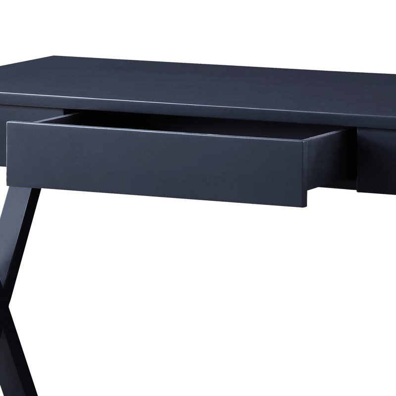 Console gris anthracite avec base élégante et rangement pratique