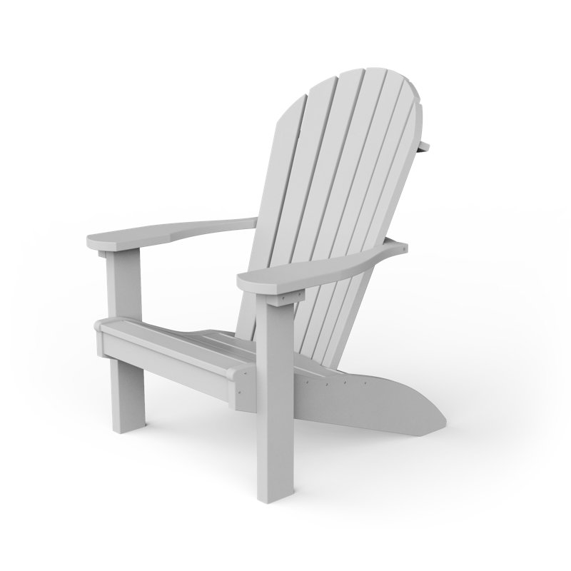 Chaise Adirondack en plastique Aatikah, Blanc