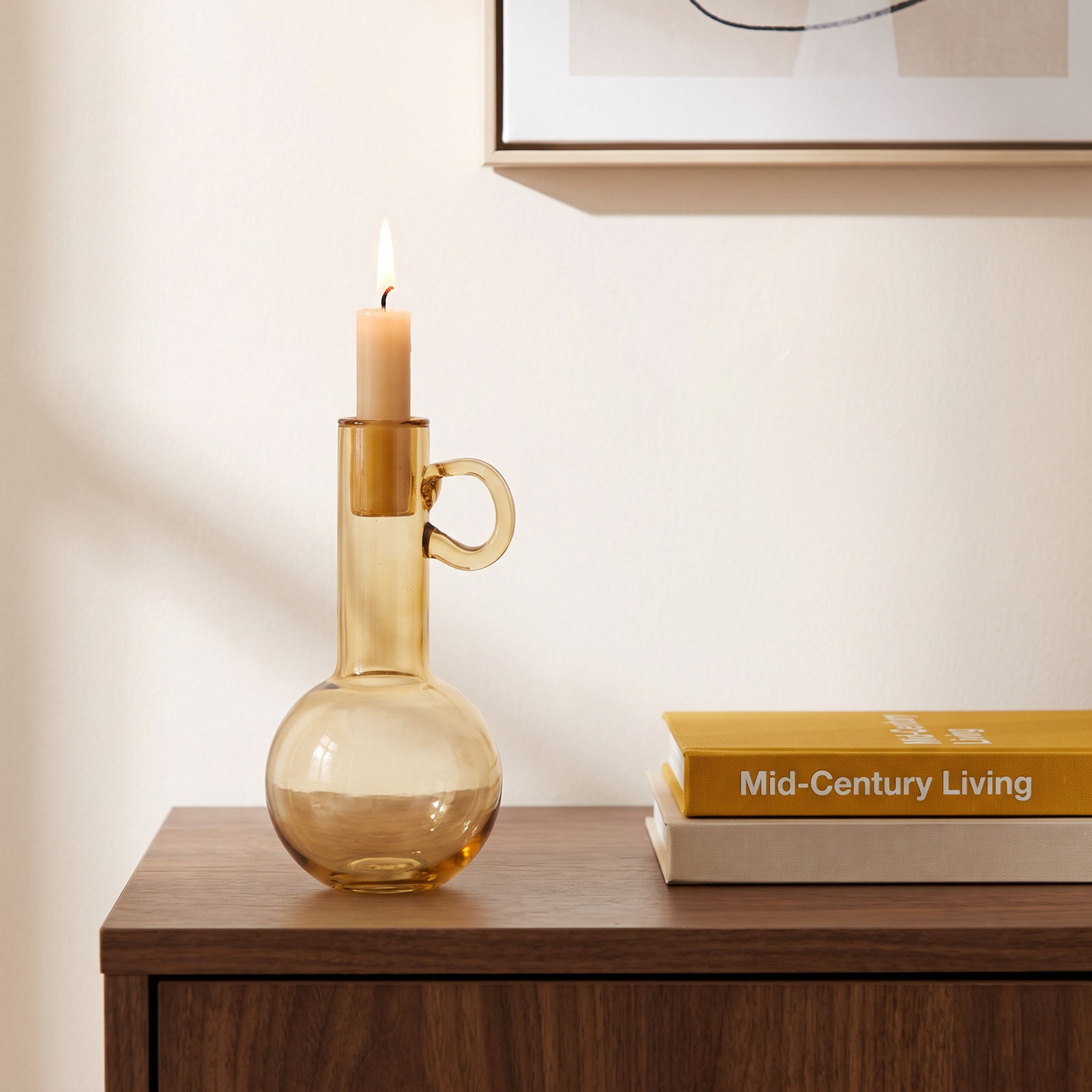 Bentina Glass Candlestick Holder