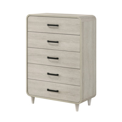 Commode contemporaine en bois à finition blanche avec un grand espace de tiroir, idéale pour les solutions de rangement antiques et modernes.