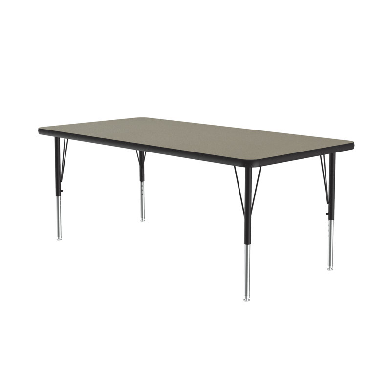 Table d'activité rectangulaire à hauteur ajustable, H 29 po x L 48 po x l 30 po, Sable Savannah