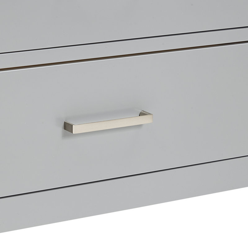 73'' W Double Vanity, Gray, Brushed Nickel