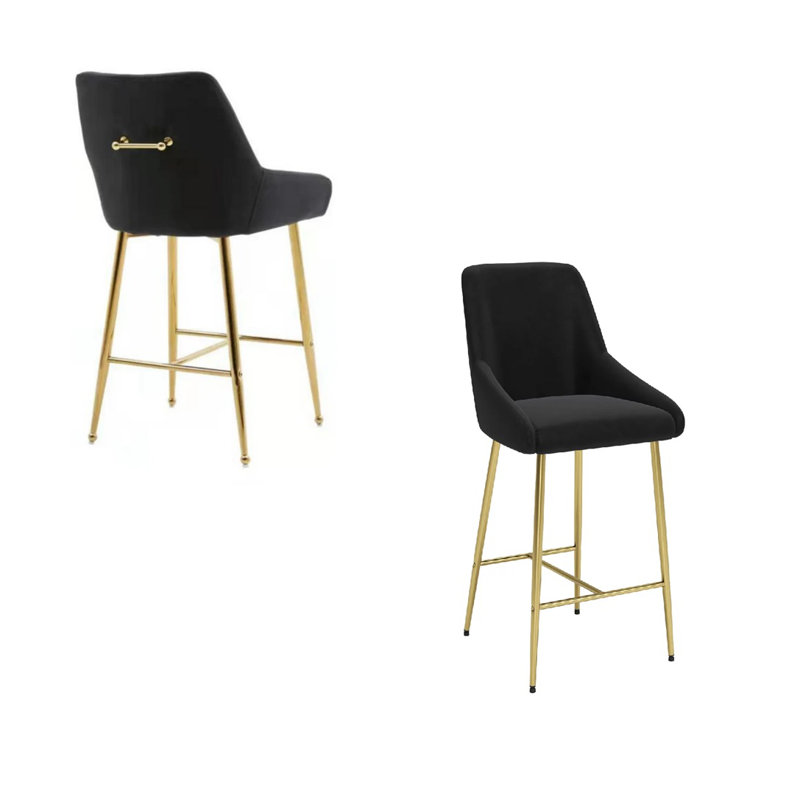 Tabouret de comptoir Madalaine, Noir