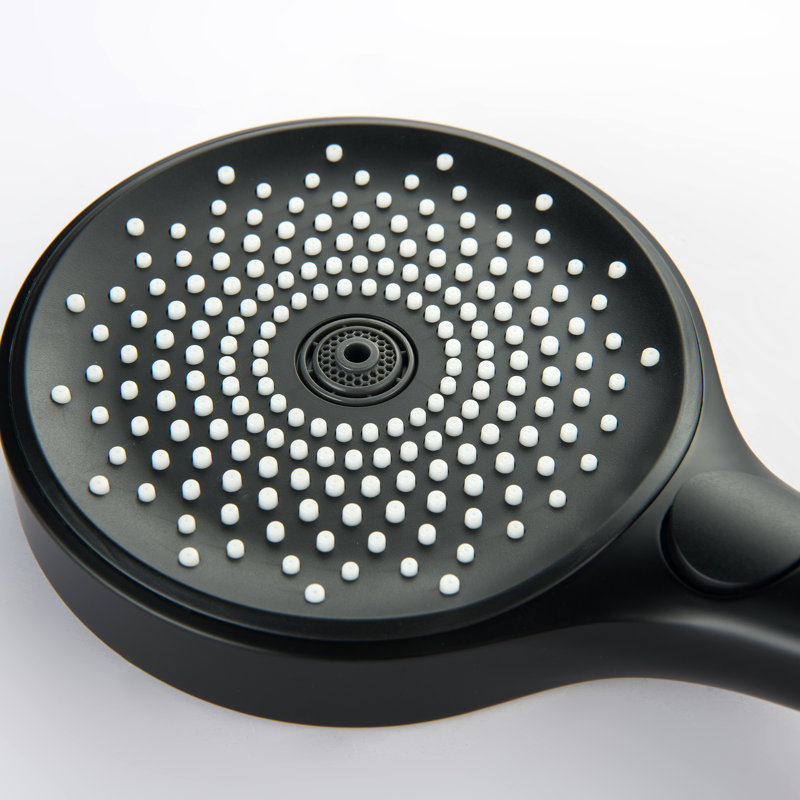 Système de douche complet avec valve brute, Noir mat
