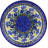 Blue Forget-Me-Nots Polish Pottery 8" Plate