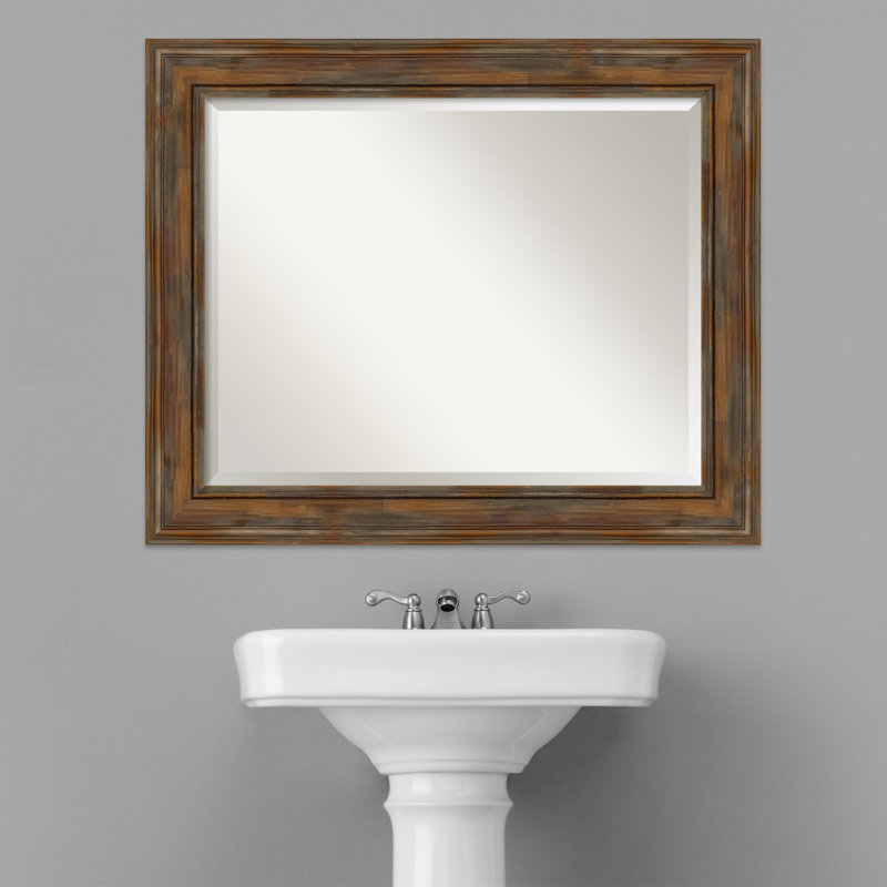 Miroir d'appoint Tico Modern, H 28 po x l 34 po, Brun