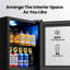 Compact 60-Can Beverage Cooler With Double Glass Door –  34°F to 54°F Mini Beverage Fridge For Beer, Soda & Wine, Adjustable Shelves, Led Interior Light, Quiet Energy Saving Cooling Beverage Refrigerator