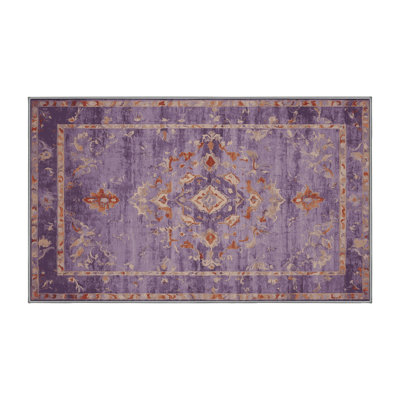 Silky Soft Plush Purple Area Rug