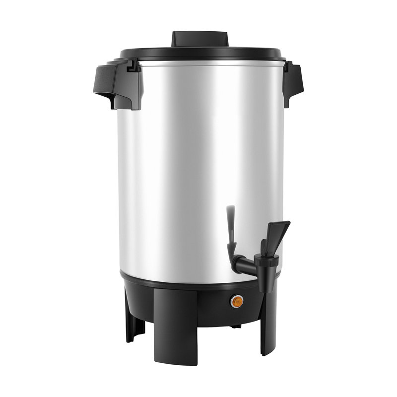 Commercial Coffee Urn, 30 Cup 152oz Hot Beverage Dispenser with Dripless Faucet, 1090W Quick-Brewing Coffee Maker, Automatic Temperature Control, for Catering, Party, Church & Restaurant